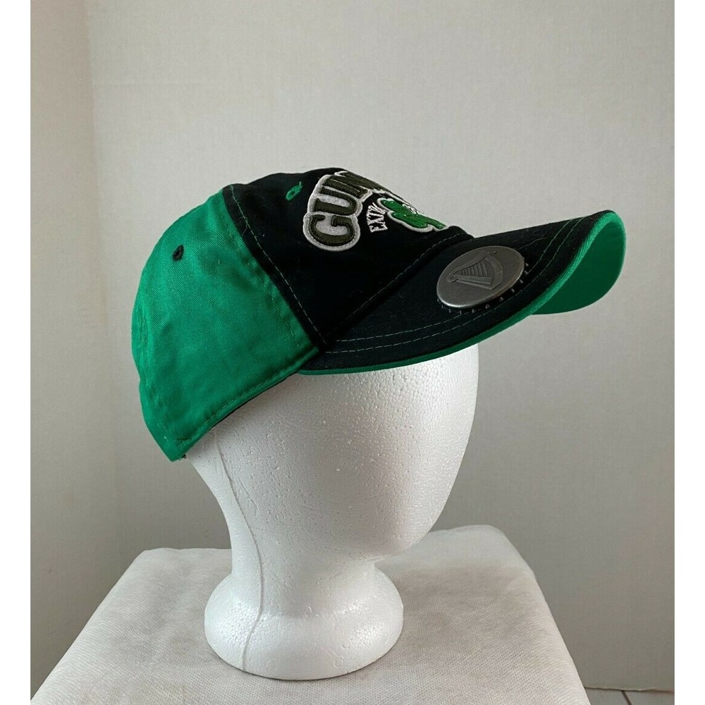 Guinness Extra Stout Baseball Hat Bottle Opener Brim Snapback Black Green Cap